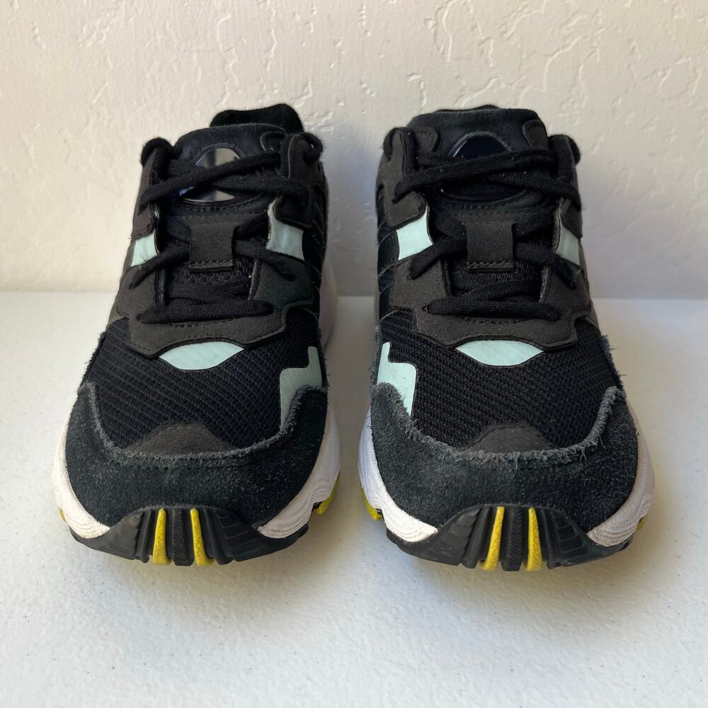 Adidas Kids Yung-96 Torsion Sneakers Chunky Retro Athletic Black Blue Youth 3.5 - Picture 4 of 12